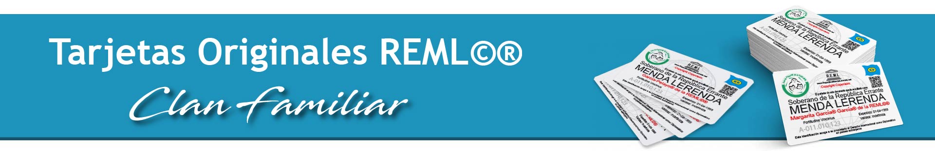 Cabecera tarjetas originales REML modelo clan familiar texto